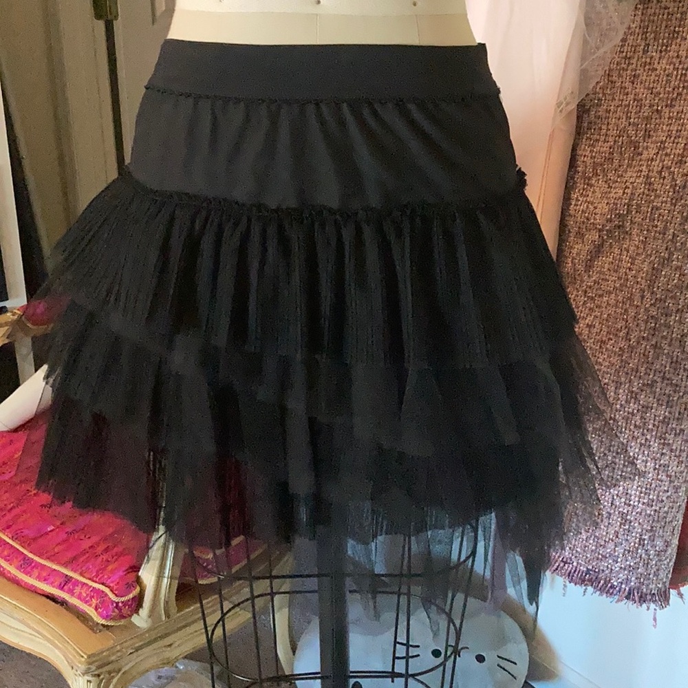 BCBG black tulle skirt
